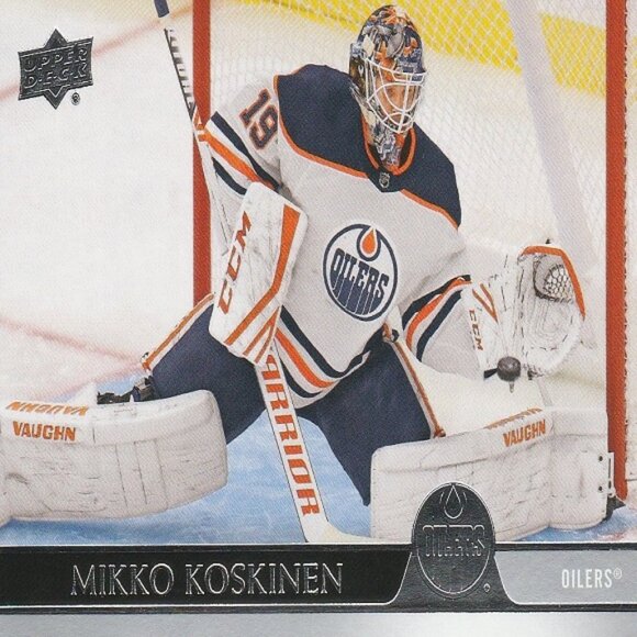 Mikko Koskinen (Oilers) 2020/2021 Upper Deck Series 1 Hockey Card - Number 72 - Picture 1 of 2